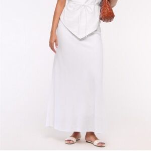 Abercrombie Linen Blend Column Maxi Skirt
